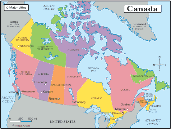 Map of Canada